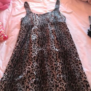 Leopard Print Silk A-Line Dress